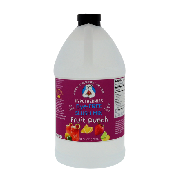 Fruit Punch Hypothermias Dye-FREE Slush Syrup | 100% Pure Cane