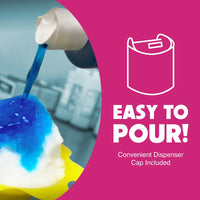 6 Pack - Shaved Ice or Snow Cone Flavor Syrups - Blue Raspberry, Banana, Grape, Cherry, Watermelon, Strawberry