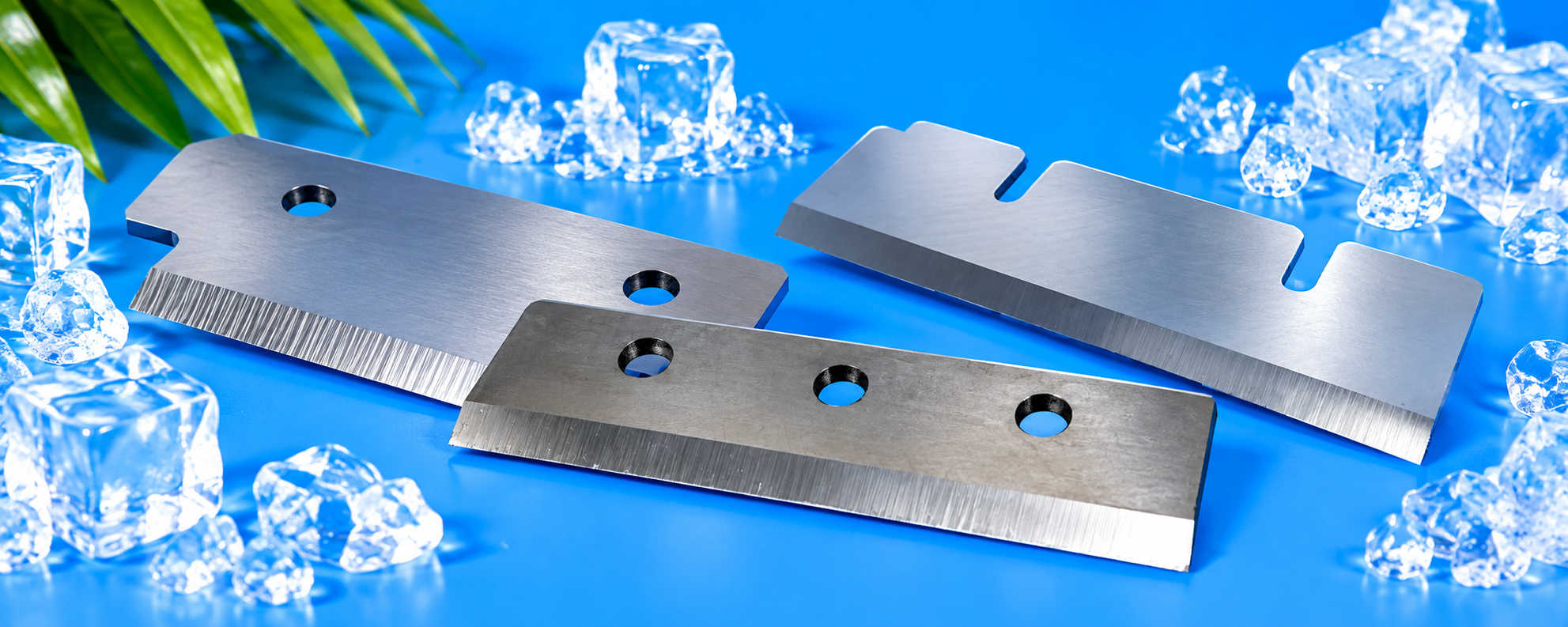 Replacement blades for commercial shaved ice machines and ice shavers