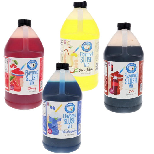 Slush Syrup Variety Pack | Pick Flavors | 100% Pure Cane Sugar | 4 Half Gallons