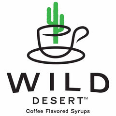 Wild Desert Coffee Flavored Syrups logo of a saguaro cactus in a coffee cup.