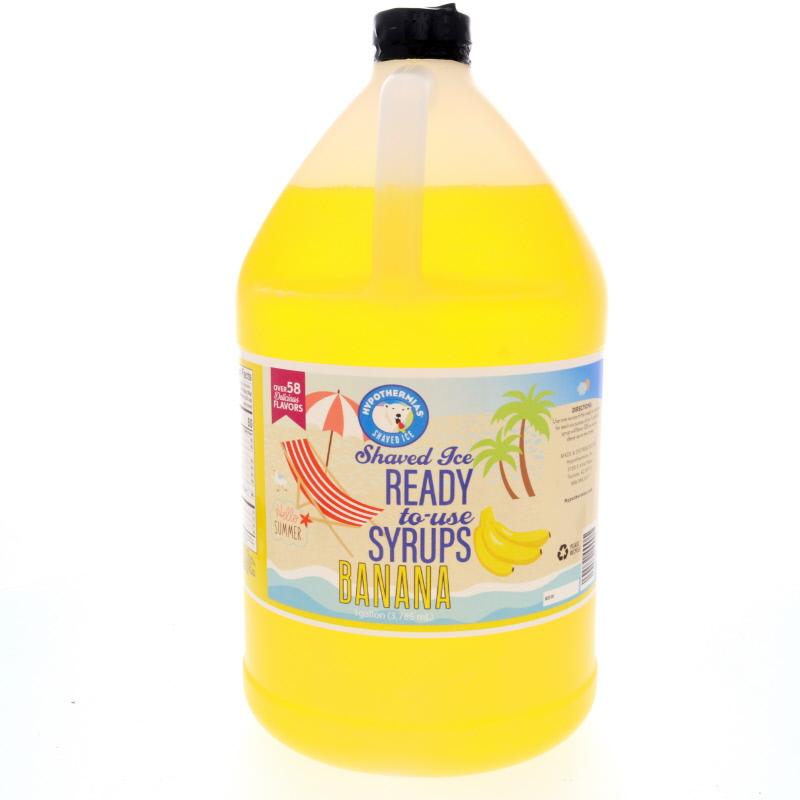 100 percent pure cane sugar banana shaved ice or snow cone syrup 128 Fl Oz.