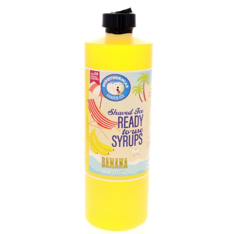Hypothermias 100 percent pure cane sugar banana shaved ice or snow cone syrup 16 Fl Oz.