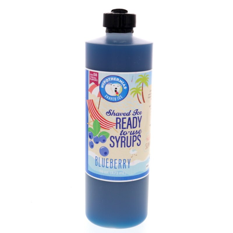 Hypothermias 100 pure cane sugar blueberry snow cone or shaved ice syrup 16 Fl Oz.