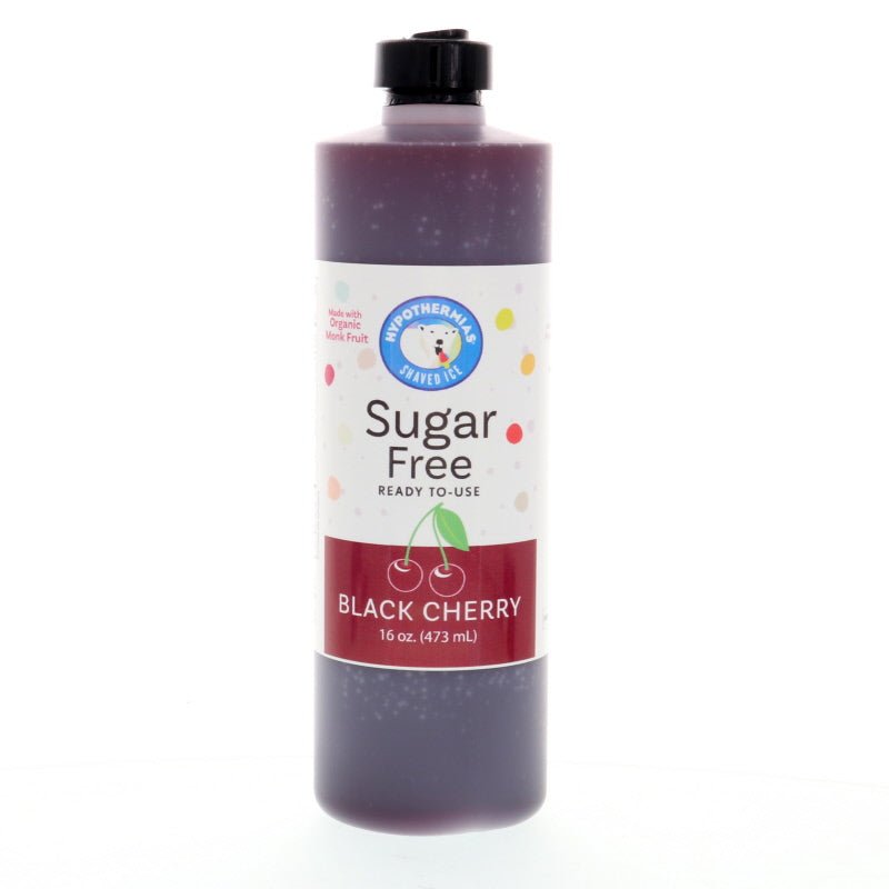 Hypothermias black cherry sugar free snow cone syrup or shaved ice sugar free 16 Fl Oz. 