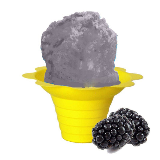 Hypothermias blackberry snow cone in small yellow flower cup