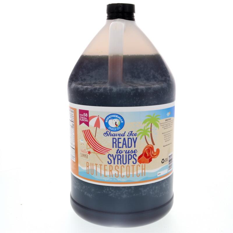 Hypothermias butterscotch pure cane sugar snow cone or shaved ice syrup 128 Fl Oz.