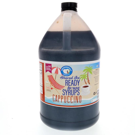 Hypothermias cappuccino pure cane sugar snow cone or shaved ice syrup 128 Fl Oz.