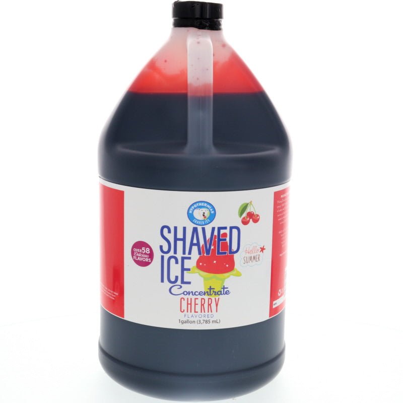 Hypothermias cherry shaved ice or snow cone syrup flavor concentrate 128 Fl Oz.