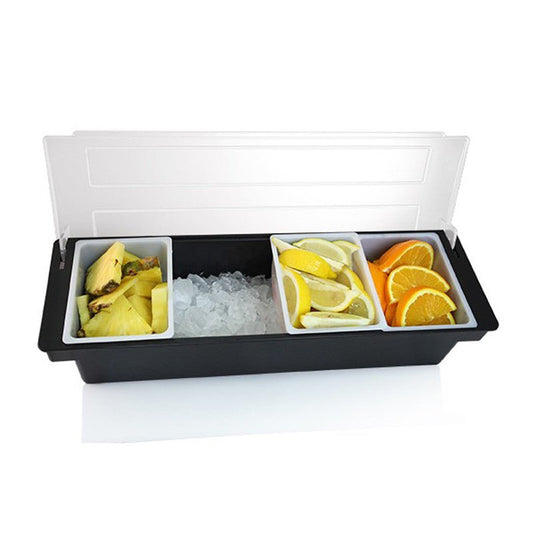 Condiment Holder with Ice Bin - 4 Compartment - Hypothermias.com