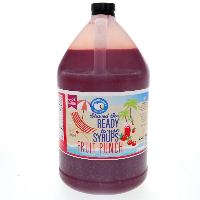 Hypothermias fruit punch pure cane sugar snow cone or shaved ice syrup 128 Fl Oz.