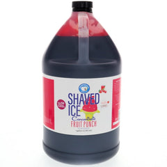 Hypothermias fruit punch shaved ice or snow cone flavor syrup concentrate 128 Fl Oz.