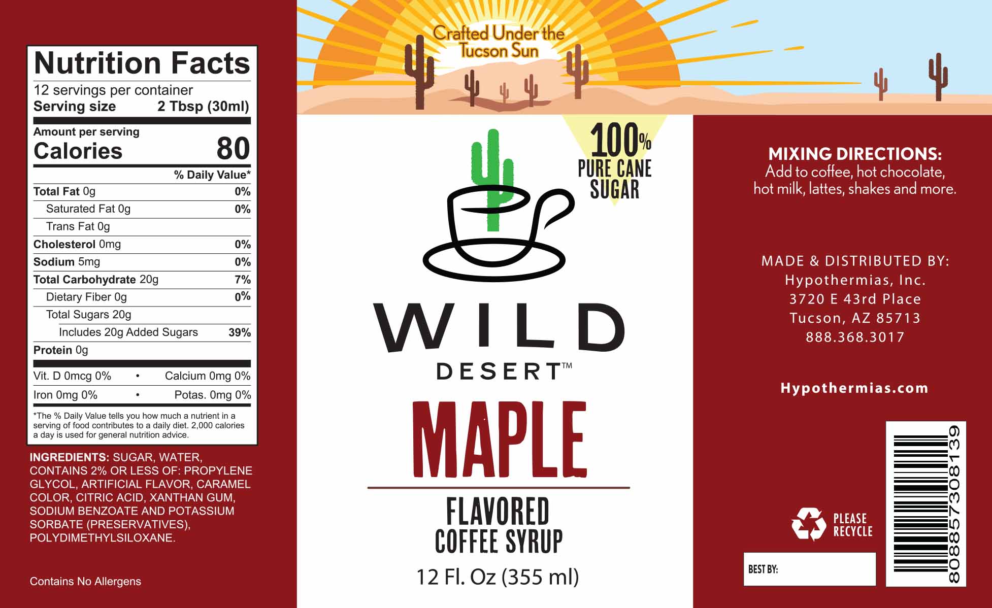Maple Coffee Syrup - Hypothermias.com