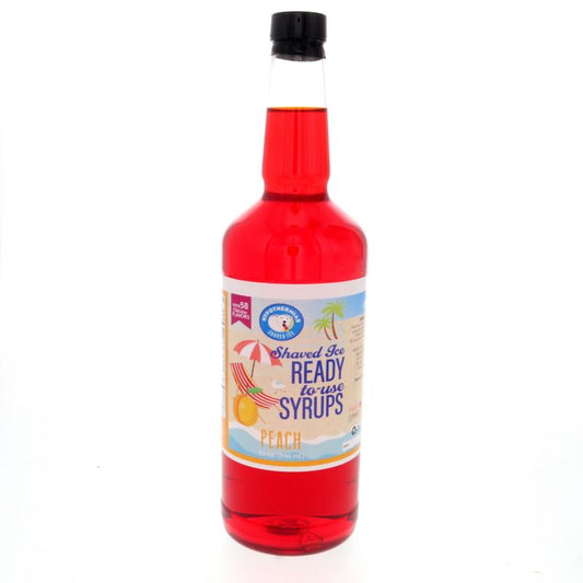 Hypothermias peach pure cane sugar snow cone or shaved ice syrup 32 Fl Oz.