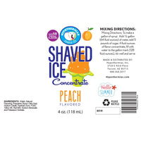 Peach Shaved Ice Flavor Syrup Concentrate