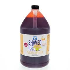 Hypothermias peaches and cream shaved ice snow cone syrup flavor concentrate 128 Fl Oz.