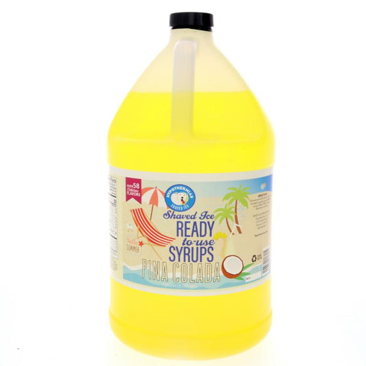 Hypothermias pina colada pure cane sugar snow cone or shaved ice syrup 128 Fl Oz.