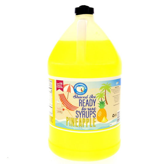 Hypothermias pineapple pure cane sugar snow cone or shaved ice syrup 128 Fl Oz.