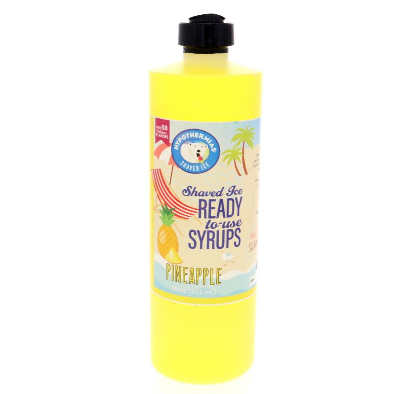 Hypothermias pineapple pure cane sugar snow cone or shaved ice syrup 16 Fl Oz.