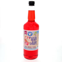 Pink Bubble Gum 100% Pure Cane Sugar Ready to Use Snow Cone or Shaved Ice Syrup
