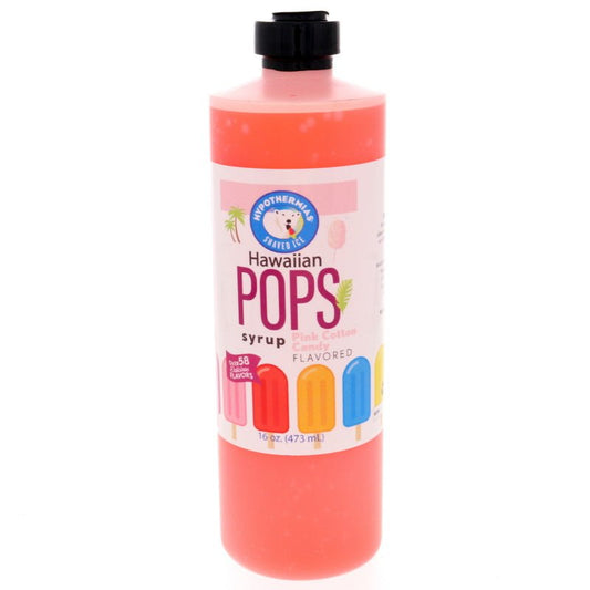 Pink Cotton Candy Hawaiian Pop Ready to Use Syrup - Hypothermias.com