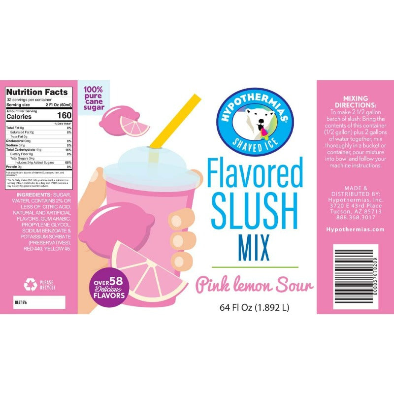 Pink Lemon Sour Slush Concentrate - Hypothermias.com