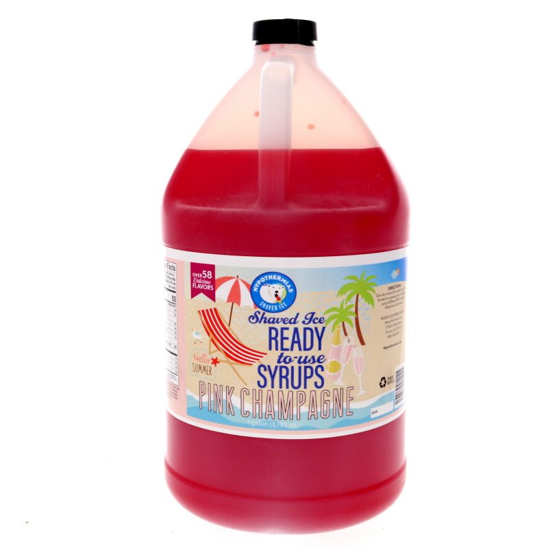 Hypothermias pink champagne pure cane sugar snow cone or shaved ice syrup 128 Fl Oz.