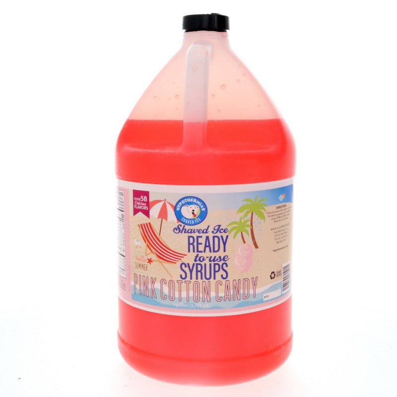 Hypothermias pink cotton candy pure cane sugar snow cone or shaved ice syrup 128 Fl Oz.
