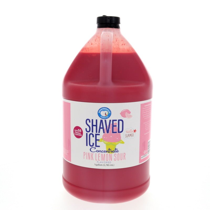 Hypothermias pink lemon sour shaved ice or snow cone flavor syrup concentrate 128 Fl Oz.