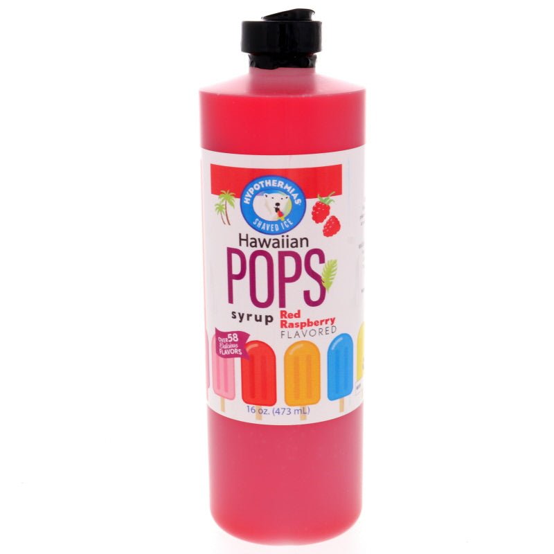 Red Raspberry Hawaiian Pop Ready to Use Syrup - Hypothermias.com