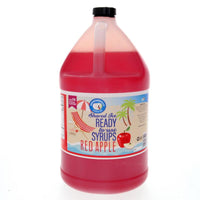 Red Apple 100% Pure Cane Sugar Ready to Use Snow Cone or Shaved Ice Syrup