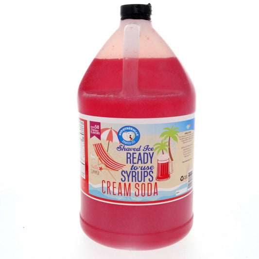 Hypothermias red cream soda pure cane sugar snow cone or shaved ice syrup 128 Fl Oz.