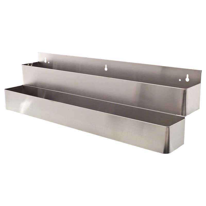Stainless Steel Bottle Rack (Wall Mount) 32 Inch Double Hold