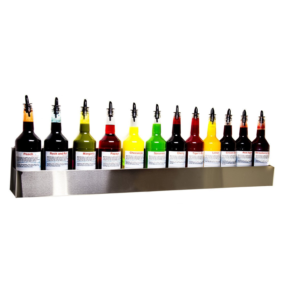 Stainless Steel Bottle Rack (Wall Mount) 42 Inch Single Hold - Hypothermias.com