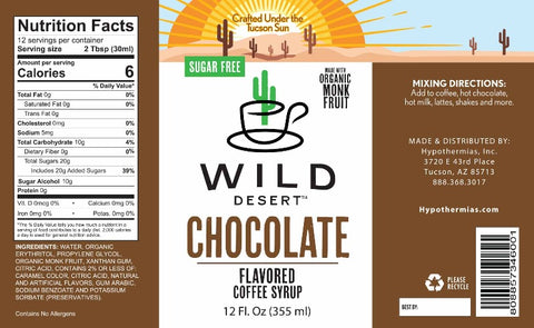 Sugar Free Chocolate Coffee Syrup - Hypothermias.com