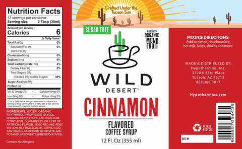 Sugar Free Cinnamon Coffee Syrup - Hypothermias.com