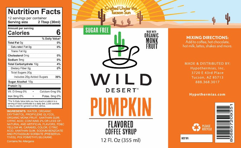 Sugar Free Pumpkin Coffee Syrup - Hypothermias.com