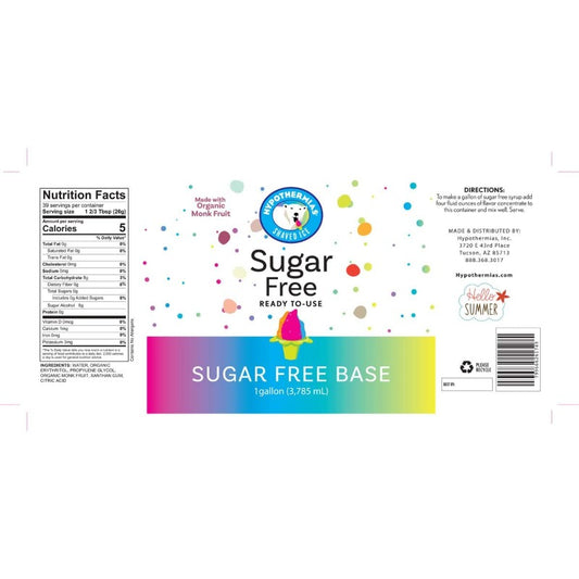 Sugar Free Simple Syrup Base (Gallon) - Hypothermias.com