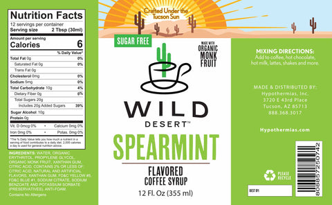 Sugar Free Spearmint Coffee Syrup - Hypothermias.com