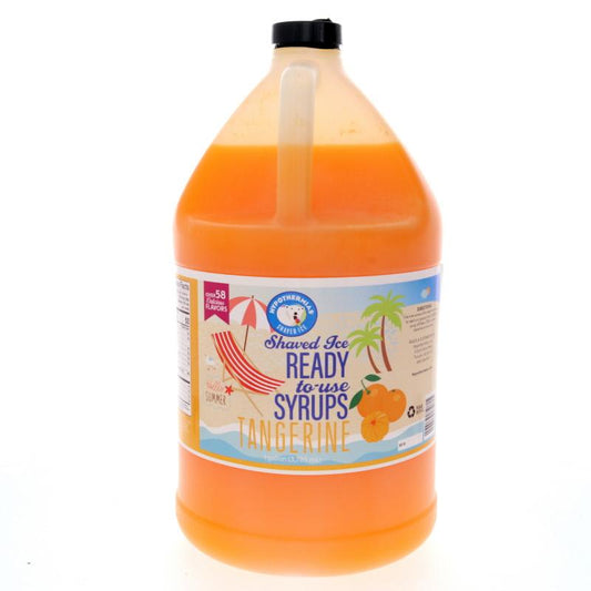 Hypothermias tangerine pure cane sugar snow cone or shaved ice syrup 128 Fl Oz.