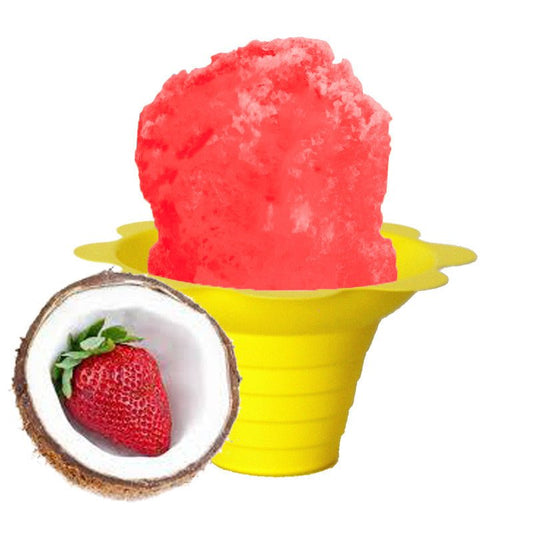 Hypothermias tigers blood shaved ice in small yellow flower cup.