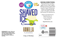 Vanilla Shaved Ice Flavor Syrup Concentrate