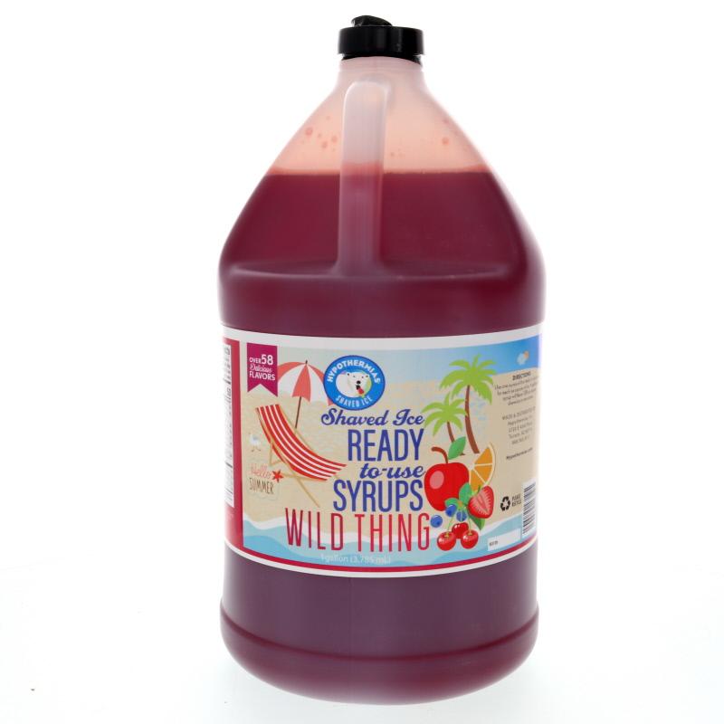 Hypothermias wild thing pure cane sugar snow cone or shaved ice syrup 128 Fl Oz.