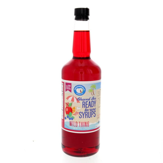 Hypothermias wild thing pure cane sugar snow cone or shaved ice syrup 32 Fl Oz.